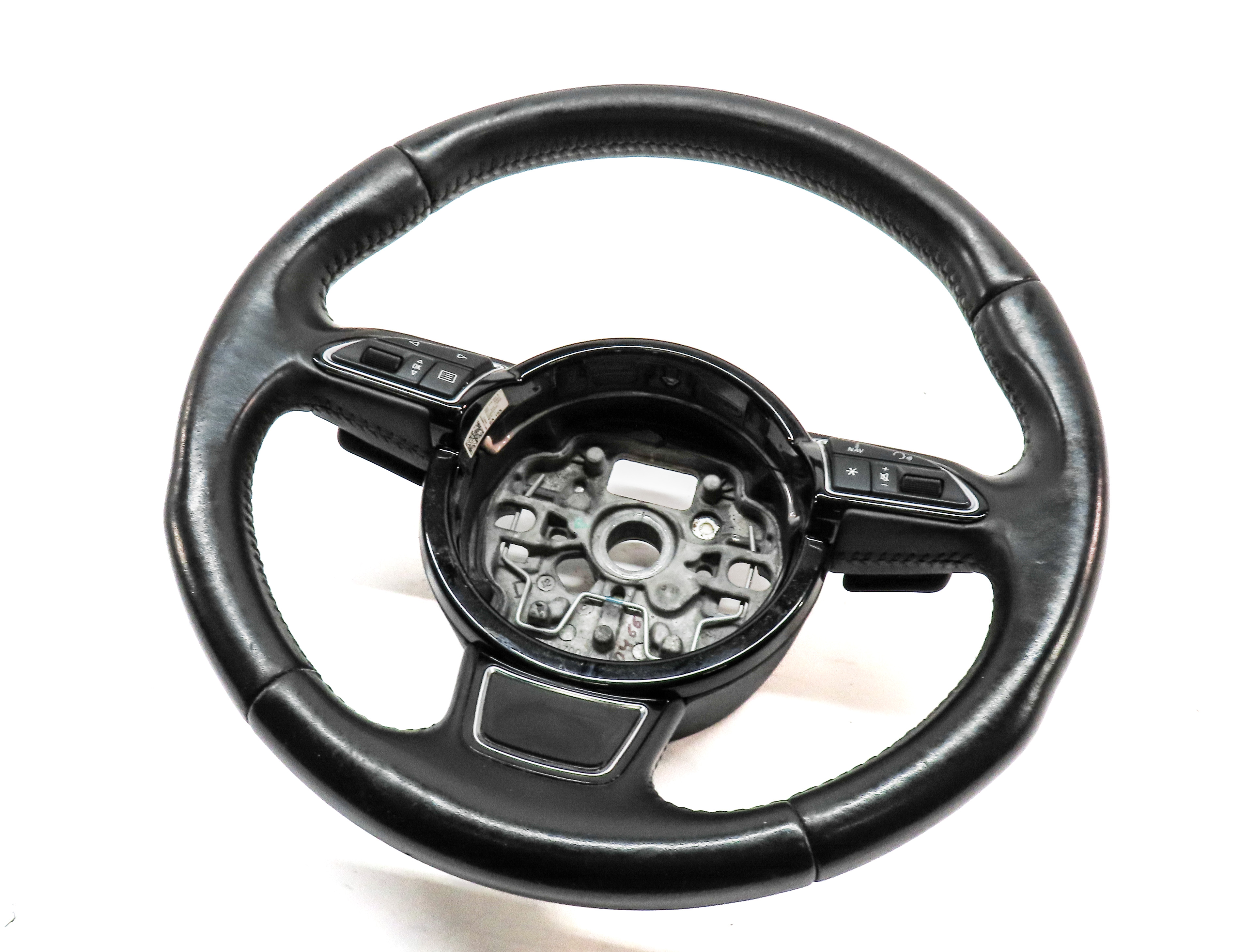 12-18 A6 A7 S6 S7 RS7 3 SPOKE TIPTRONIC STEERING WHEEL & PADDLE SHIFTERS (Black) — exact item pictured